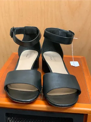 Clarks Collection Black Elisa Dedra Open Toe Sandals Size-8 Minimalist Chic thumbnail 3