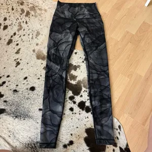 LULULEMON Wunder Under Pant Legging Hi-Rise‎ Midnight Tulle Multi Black Size 6 thumbnail 6