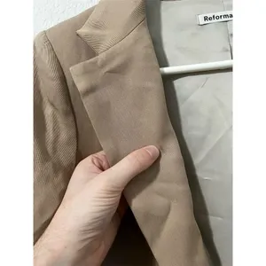 Reformation Women's Classic Slim Blazer Brown S Business Single Button Closure thumbnail 5