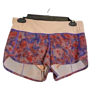 Lululemon Speed Up Shorts Women Size 4 Print Running‎ Athletic Zip Pocket thumbnail 1