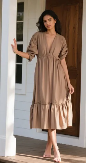 Shoe Dazzle Deep V Maxi Dress Size 2Xl NW Detailed Tag. thumbnail 1