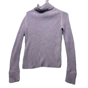 American Eagle Outfitters Purple Ribbed Knit Turtleneck Sweater Size Large Y2K thumbnail 4