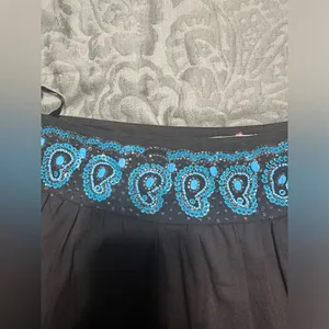 Issue New York Whimsy‎ Tiered Maxi Skirt Blue Size 12 thumbnail 8