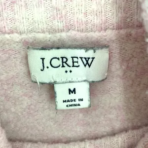 J.Crew M Heathered Pink Extra-Soft Yarn Puff-Sleeve Turtleneck Sweater Knit Top thumbnail 6