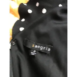 SANGRIA Black/White Ruffled Polka Dot Midi Dress Size 2 thumbnail 6