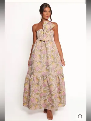Nwt Petal & Pup Betina Bow Front Maxi Dress Multi Floral spring formal wedding thumbnail 2