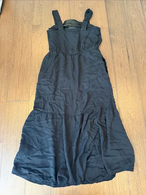 Amazon Essentials Black Sleeveless Midi Dress Size XS thumbnail 6