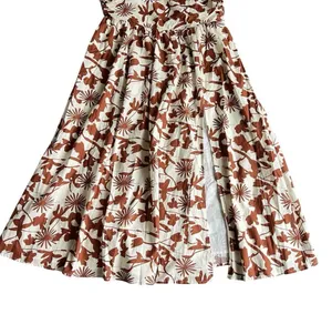 Showpo Evita Floral Midi Dress Ruched High Split Strapless NEW S thumbnail 7