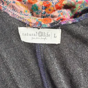 Natural Life Velvet Patchwork Jumpsuit Boho Wide Leg Cropped Floral Whimsigoth thumbnail 4