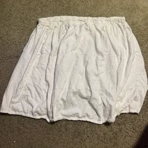 Catherines Womens White Seersucker Tiered Midi Skirt Plus Size‎ 2X Elastic Waist thumbnail 4