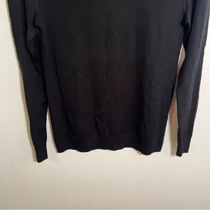 J. Crew Factory Women's Size XS Sawyer‎ Sweater Crewneck Black Merino Wool E0022 thumbnail 5