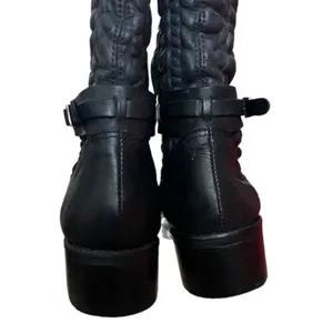 Mariana bubble leather Reanna boots BLACK Western Casual Mid Calf thumbnail 9
