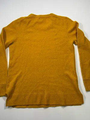J. Crew Wool Blend Women's Scoop Neck Sweater in Marigold Size Medium thumbnail 9