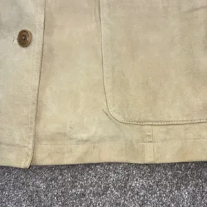 DKNY Classic Beige Suede Blazer Jacket Womens‎ Size Medium Button Front Pockets thumbnail 10