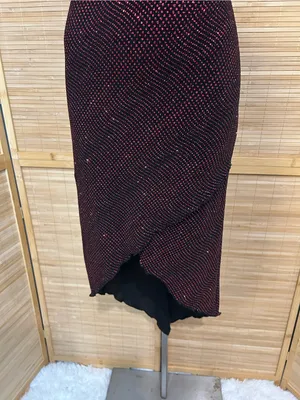 City Triangles Y2K vintage black and red glitter dress adjustable straps medium thumbnail 2