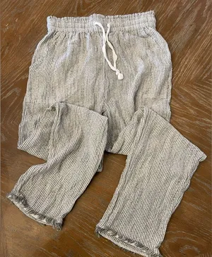 Aerie linen striped pants size small thumbnail 1