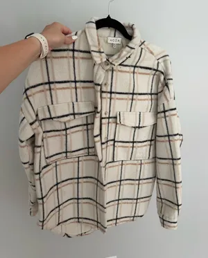 Plaid jacket Tan Size M/L thumbnail 1