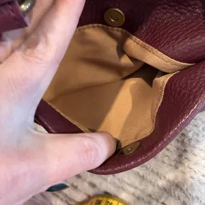 The Sak Wine Pebbled Leather Crossbody With Top Handles Purse Butter Soft EUC thumbnail 8