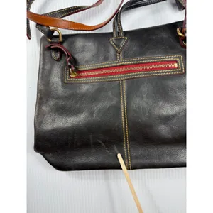 Dooney Bourke Leather Crossbody Bag Flap Top‎ Black Designer Purse thumbnail 5