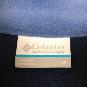 Columbia Women’s Fleece Color Block Blue White Snap Button Pullover Sweatshirt thumbnail 8