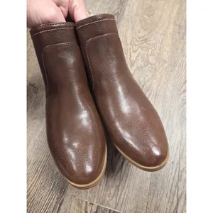 BARETRAPS Medley Ankle Booties 8.5W Brown Leather Block Heel Zip Closure thumbnail 5