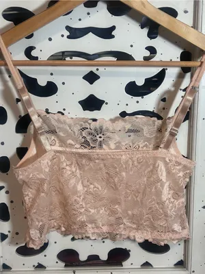 Delicate Lace Bandeau Bralette in Blush thumbnail 4