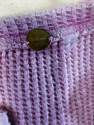 Free People One Waffle Knit Henley Of The Girls Top Pink Small thumbnail 4