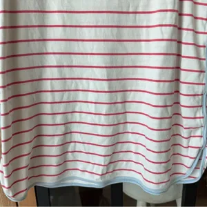 LAKE Pajamas short sleeve tee sorbet blue trim barbie pink stripes tshirt pima thumbnail 5