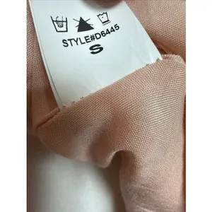 In The Beginning Size S Dress Blush Pink 3/4 Puff Sleeves‎ Tie Front Linen Short thumbnail 5