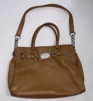 MICHAEL‎ KORS HAMILTON HOBO SHOULDER SATCHEL TOTE BAG Brown LEATHER thumbnail 1