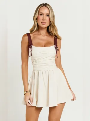 SHOWPO Tommy Mini Dress In Cream thumbnail 6