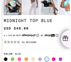 Midnight Blue Strap Top thumbnail 6
