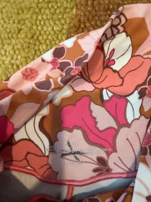 Offline by Aerie Real Me 7/8 Leggings High Rise Crossover Waistband Floral M thumbnail 4