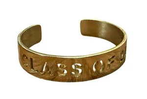 Rustic Cuff Gold-Tone Class of 2016 Cut-Out Cuff Bracelet Grad Gift Preowned thumbnail 15