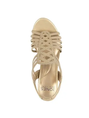 NWT Jones New York Strappy Slingback Dress Sandals JNY-DANELY Soft Gold 9M thumbnail 4