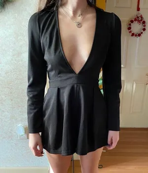 Hello Molly Black Romper thumbnail 1
