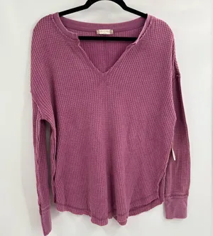 Altar’d state purple thermal long sleeve everyday casual t-shirt size small NWT thumbnail 1