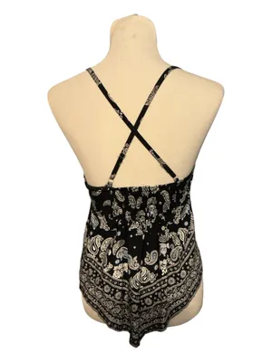 No Boundaries Boho Paisley Cami Tank Top, Smocked Back, Size S (3-5) thumbnail 2