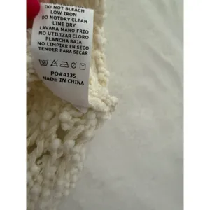Bluivy‎ Young Contemporary Ivory Crochet Knit Short Sleeve Sweater Top T02318 M thumbnail 4