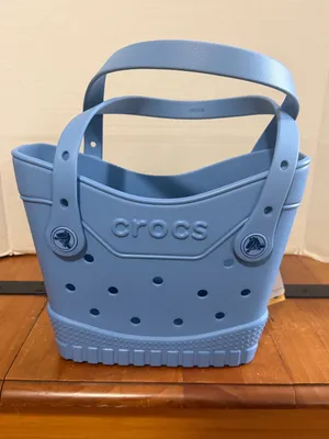 NWT CROCS Light Blue Stitch Small Tote Bag with Pink Ear Accents thumbnail 7