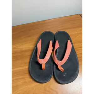 OluKai Kulapa‎ Kai Sandals Women's Coral Pink Orange Thong Flip Flops Size 6/36 thumbnail 2