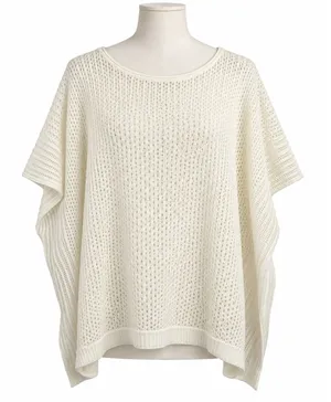 Tommy Bahama OS Beach Cover Linen Beige Open Weave Poncho Resort Boxy Relaxed thumbnail 1