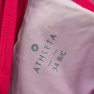 Athleta Pink Floral‎ Scrunch Tie Padded Swimwear Tankini Tank Top Medium 34 B/C thumbnail 6