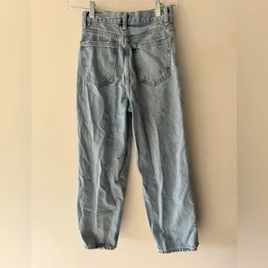 ZARA Baggy Straight Leg‎ Light Wash Jeans High Waisted thumbnail 5