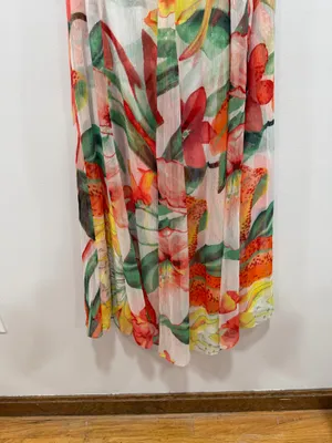 White House Black Market Drama Maxi Skirt – Jungle Flower Print NWT Size 00 thumbnail 4
