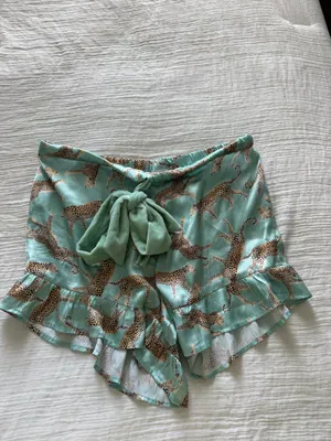 Teal and Cheetah Pajamas Set Green Size XS thumbnail 5