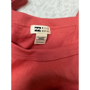 Billabong Ribbed Tank Top Coral Red Sleeveless Scoop Neck XS 24B022506 NWOT thumbnail 5