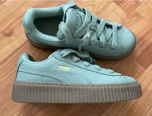 Puma X Fenty Creeper Phatty Nubuck ' Green Fog'‎ Gum Women's Size 8 Rihanna New thumbnail 1