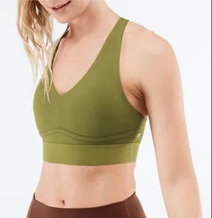 Fabletics All Day Everyday Bra II Womens S Olive Green Low Impact Strappy‎ Bra thumbnail 1
