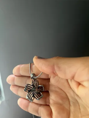 Delicate Silver-Tone Bow Pendant Necklace - Women Jewelry thumbnail 3